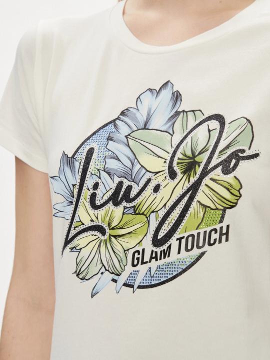 Liu Jo T-shirt Ivoor/Groen TA4202-JS003 - afbeelding 4 groot