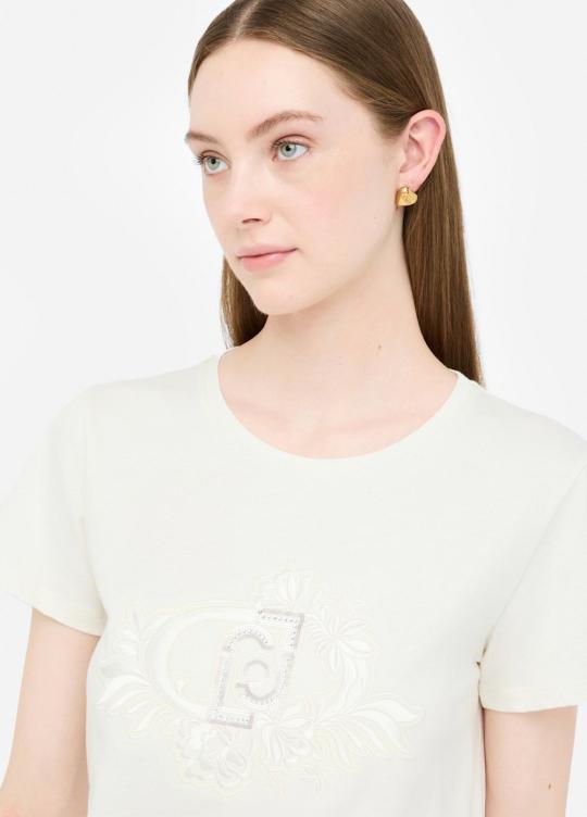 Liu Jo T-shirt Wit flow TF5162-JS923 - afbeelding 2 groot